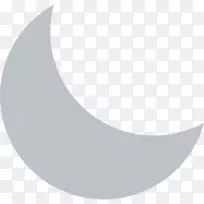 计算机图标月球月相-部分扁平