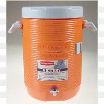 水瓶圆筒容器.橙色水