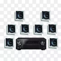 AV接收器家庭影院系统5.1环绕声超高清晰度电视先锋公司立体声墙