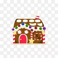 姜饼屋，圣诞装饰品，食品-生姜面包房