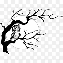猫头鹰树夹艺术-猫头鹰插图