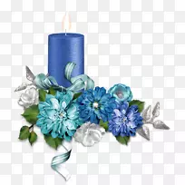 切花设计蓝色花束-美丽的花簇