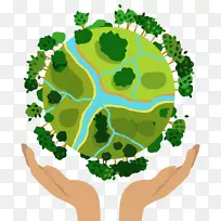 地球日组织自然环境管理可持续发展美食收集活动