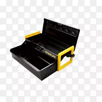 赤柱手动工具箱斯坦利黑色和甲板-金属标题盒