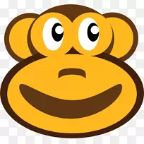 狒狒猴鼻夹艺术-猴子剪贴画