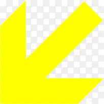 图形设计标志三角形-黄色箭头标签