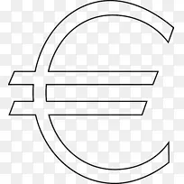 欧元签名美元标志剪辑艺术-卡通欧洲