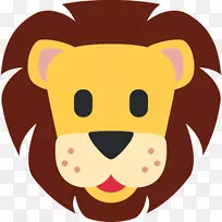 Emojipedia狮子电脑图标表情-鼠标动物