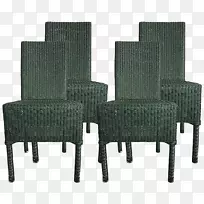 柳条桌，家具，椅子，餐厅-绿色藤