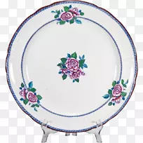 餐具盘瓷水彩手绘花卉装饰