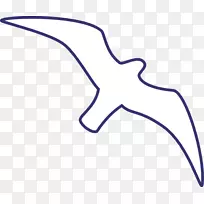 海鸥线画鸟夹艺术海鸥