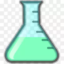 实验室烧瓶烧杯化学Erlenmeyer烧瓶-浅绿色