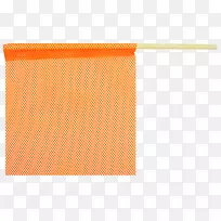 矩形线材料.橙色旗帜