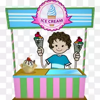 冰淇淋锥意大利冰圣代-客厅