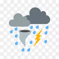 天气预报风暴电脑图标剪辑艺术
