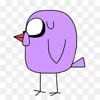 紫罗兰鸟画紫丁香色食下巴