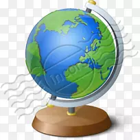 全球世界球体电脑图标三维空间艺术产品