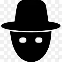 安全黑客黑帽电脑图标-图标黑客