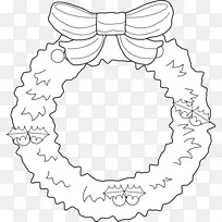 圣诞花环剪贴画-简单花环