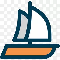 帆船航行-帆船图标