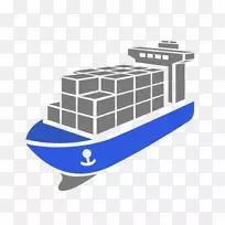 移动货运物流货运代理-卡通货船