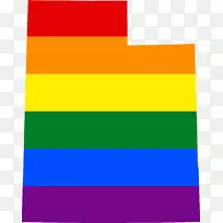 犹他州彩虹旗LGBT俄亥俄-像素旗