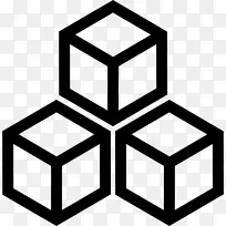 立方体几何形状计算机图标几何图形块标志