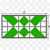 三角形线面积矩形几何彩色阴影