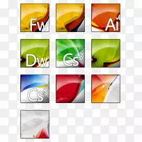 Adobe创意套件adobe系统软件套件电脑图标adobe创意云创意套装