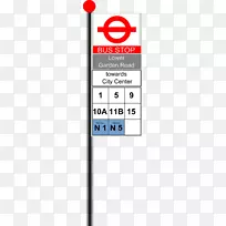 伦敦巴士站剪贴画-巴士顶景