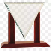 铅玻璃纪念牌匾拉赫曼公司奖品-玻璃奖杯