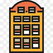 建筑电脑图标建筑公寓-黑色星期五海报