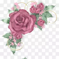 花卉设计玫瑰剪贴画-浪漫花朵