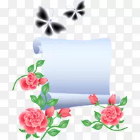 花电子邮件花园玫瑰剪辑艺术-浪漫的花