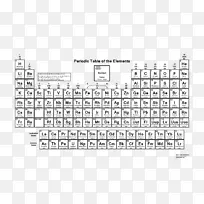 周期表原子质量原子序数化学印刷的字母