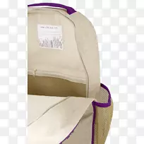 书包袋，麻布口袋-紫色蒲公英