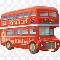 双层巴士卡通伦敦巴士-伦敦巴士