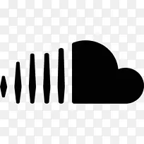 SoundCloud计算机图标徽标.颜色的声音