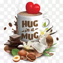 杯热巧克力咖啡卡布奇诺广告热咖啡