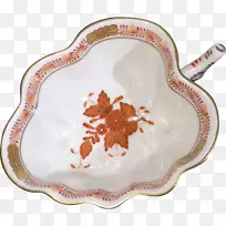 餐具碟瓷陶瓷叶手绘