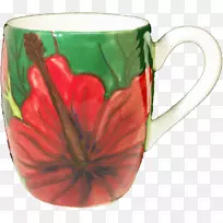 咖啡杯陶瓷杯花瓶红桶