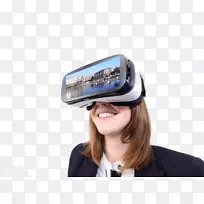 虚拟现实耳机PlayStation VR三星设备VR-戴耳机