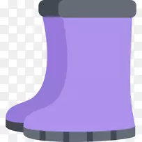 紫丁香紫色鞋.雨靴