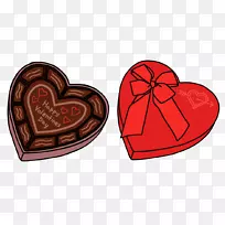 白巧克力情人节心脏夹艺术-巧克力糖果