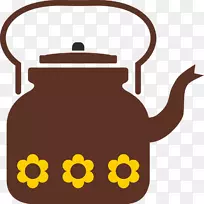 音素音节咖啡壶茶壶玫瑰花盆