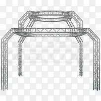 桁架展示会展示钢制空间框架梁-桁架