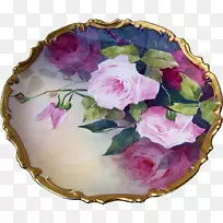 餐具蜈蚣玫瑰拼盘花园玫瑰蔷薇科手绘玫瑰