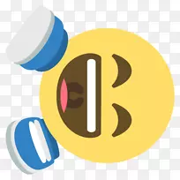 脸上带着喜悦的泪水表情符号微笑-笑