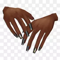 手型手指手套拇指指甲广告