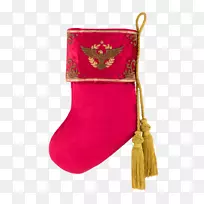 圣诞长统袜圣诞节装饰圣诞装饰品洋红圣诞长统袜
